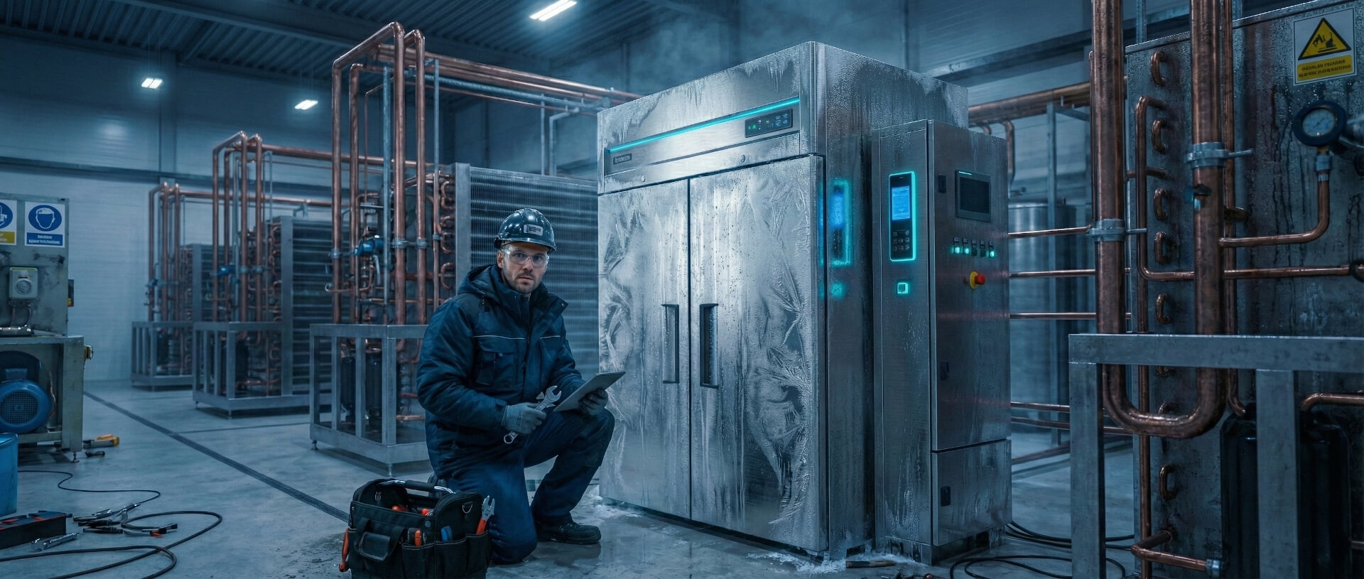 Industrial refrigeration background